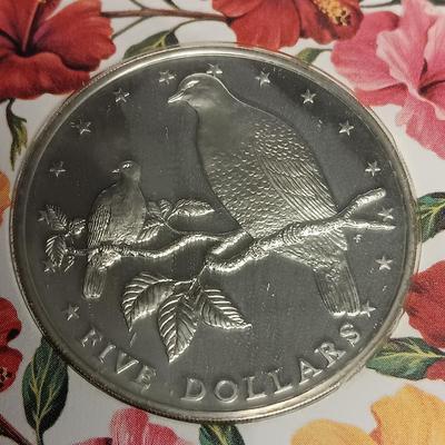 3 COOK ISLANDS FIRST DAY OF ISSUE WITH $5 DOLLAR COINS
