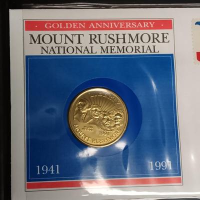 MOUNT RUSHMORE, ABRAHAM LINCOLN, JEFFERSON NICKEL AND MORE FIRST DAY ISSUE WITH COINS AND MEDALS