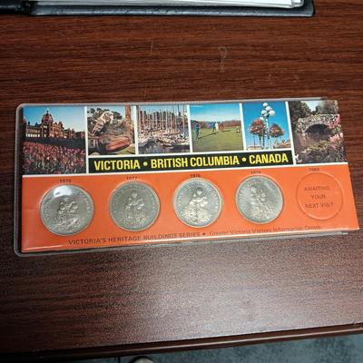ISRAEL'S 50th ANNIVERSARY .925 SILVER COIN, CANADA 82, VICTORIA'S HERITAGE BUILDING SERIES AND MORE
