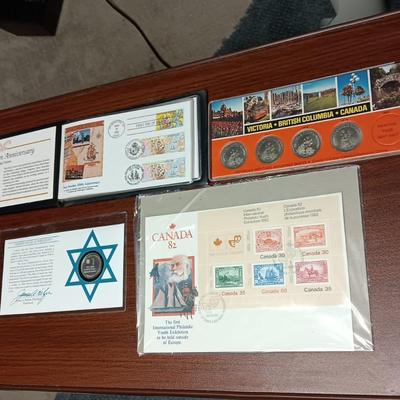 ISRAEL'S 50th ANNIVERSARY .925 SILVER COIN, CANADA 82, VICTORIA'S HERITAGE BUILDING SERIES AND MORE