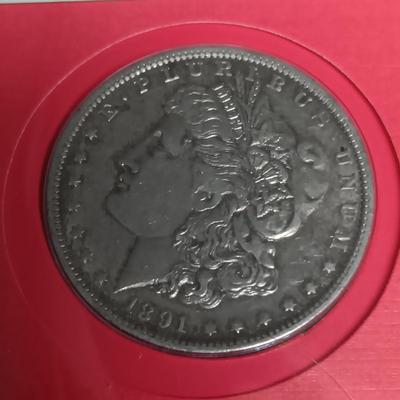 CENTENNIAL OF COIN COLLECTING FIRST DAY COVER AND 1891 MORGAN SILVER DOLLAR