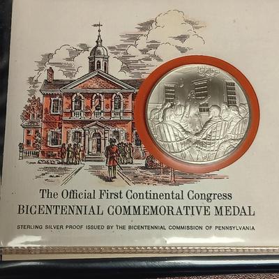 STERLING SILVER PROOF BICENTENNIAL MEDAL