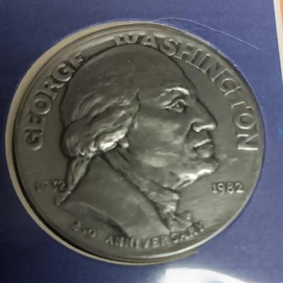 GEORGE WASHINGTON .900 SILVER PROOF COIN AND MEDAL