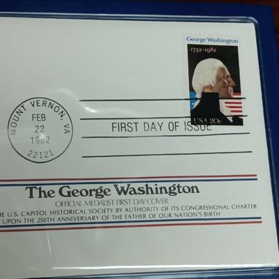 GEORGE WASHINGTON .900 SILVER PROOF COIN AND MEDAL