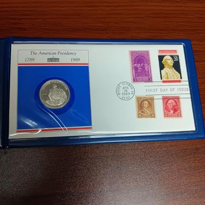 GEORGE WASHINGTON .900 SILVER PROOF COIN AND MEDAL