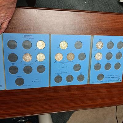PARTIAL BOOK OF CANADIAN SILVER HALF DOLLARS