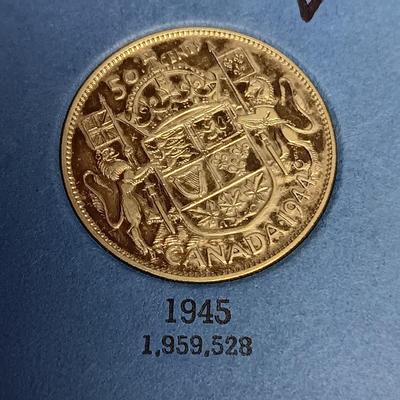 PARTIAL BOOK OF CANADIAN SILVER HALF DOLLARS