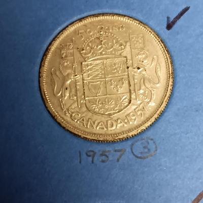 PARTIAL BOOK OF CANADIAN SILVER HALF DOLLARS