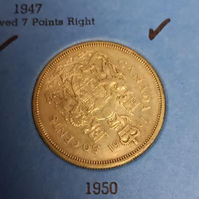 PARTIAL BOOK OF CANADIAN SILVER HALF DOLLARS
