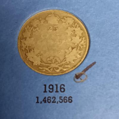 PARTIAL BOOK OF CANADIAN SILVER QUARTERS