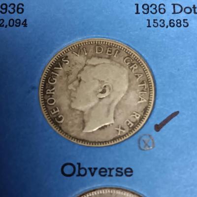 PARTIAL BOOK OF CANADIAN SILVER QUARTERS