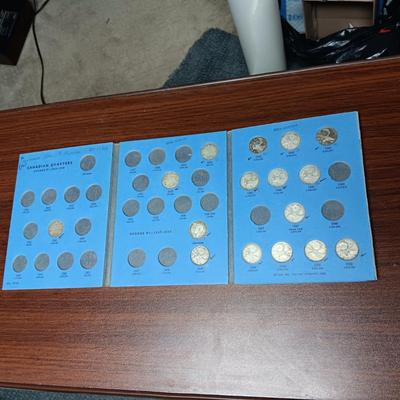 PARTIAL BOOK OF CANADIAN SILVER QUARTERS