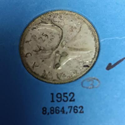 PARTIAL BOOK OF CANADIAN SILVER QUARTERS