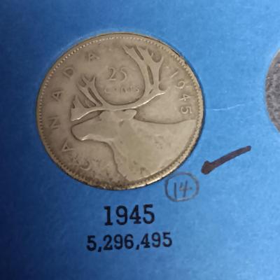 PARTIAL BOOK OF CANADIAN SILVER QUARTERS