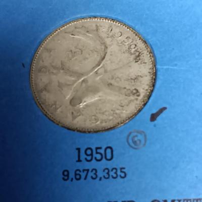 PARTIAL BOOK OF CANADIAN SILVER QUARTERS
