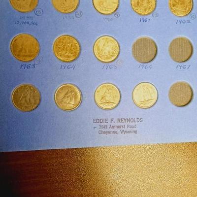 PARTIAL BOOK OF SILVER CANADIAN DIMES