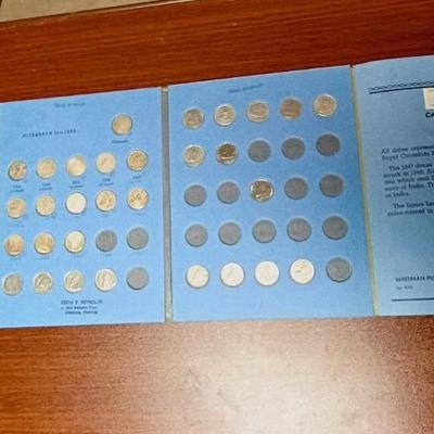 PARTIAL BOOK OF SILVER CANADIAN DIMES