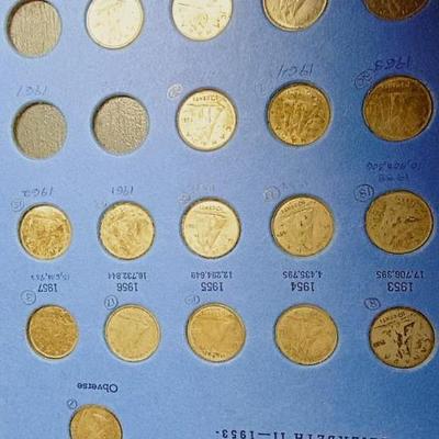 PARTIAL BOOK OF SILVER CANADIAN DIMES