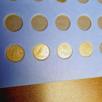 PARTIAL BOOK OF SILVER CANADIAN DIMES
