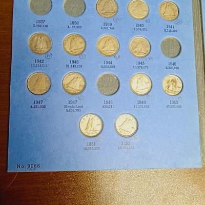 PARTIAL BOOK OF SILVER CANADIAN DIMES