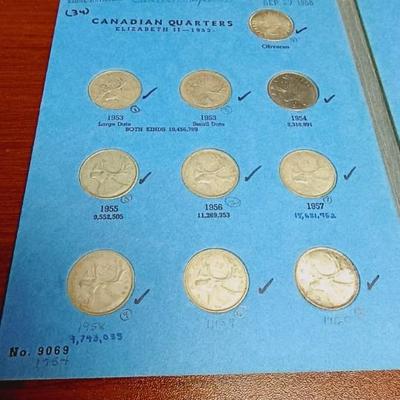 PARTIAL BOOK OF CANADIAN QUARTERS