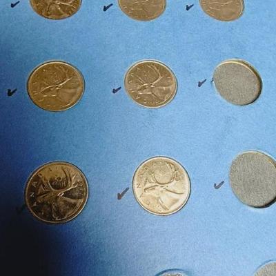 PARTIAL BOOK OF CANADIAN QUARTERS