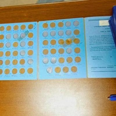 PARTIAL BOOK OF 1909-1940 WHEAT PENNIES