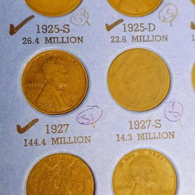 PARTIAL BOOK OF 1909-1940 WHEAT PENNIES