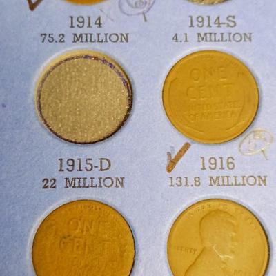 PARTIAL BOOK OF 1909-1940 WHEAT PENNIES