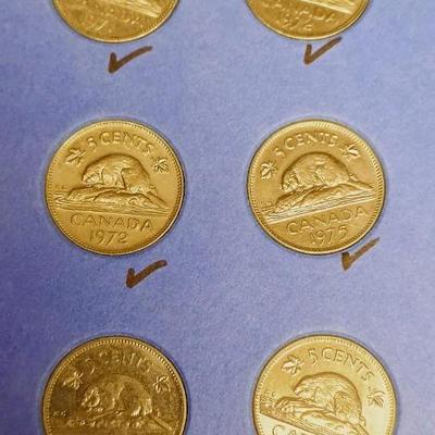 PARTIAL BOOKS OF SILVER DIMES AND US/CANADA NICKELS