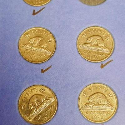 PARTIAL BOOKS OF SILVER DIMES AND US/CANADA NICKELS