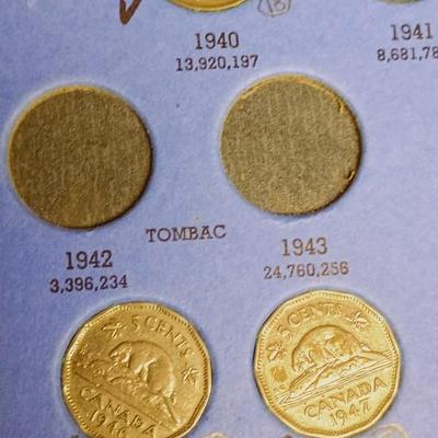 PARTIAL BOOK OF CANADIAN NICKELS