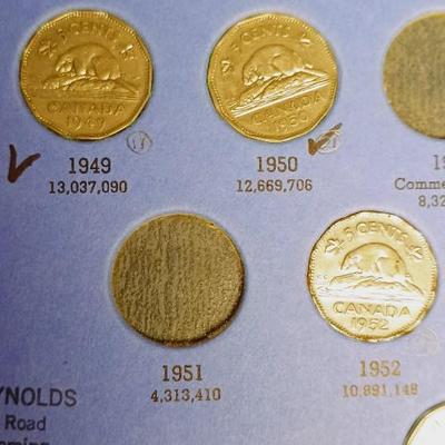 PARTIAL BOOK OF CANADIAN NICKELS