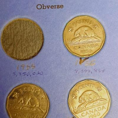 PARTIAL BOOK OF CANADIAN NICKELS