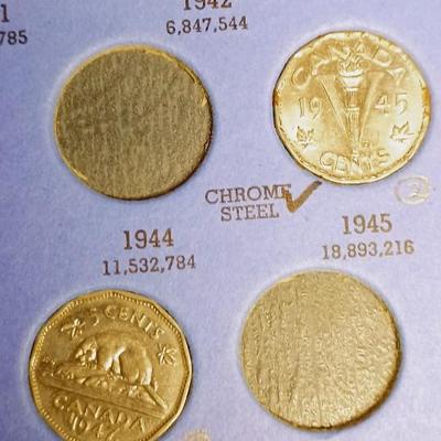 PARTIAL BOOK OF CANADIAN NICKELS