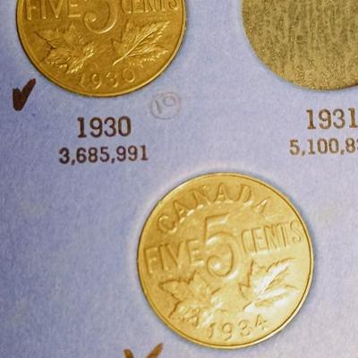 PARTIAL BOOK OF CANADIAN NICKELS