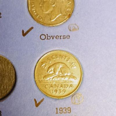 PARTIAL BOOK OF CANADIAN NICKELS