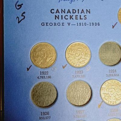 PARTIAL BOOK OF CANADIAN NICKELS