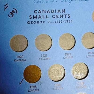 PARTIAL BOOK OF CANADIAN SMALL CENT
