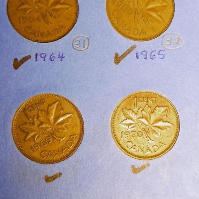 PARTIAL BOOK OF CANADIAN SMALL CENT