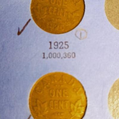 PARTIAL BOOK OF CANADIAN SMALL CENT