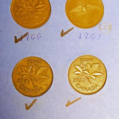 PARTIAL BOOK OF CANADIAN SMALL CENT