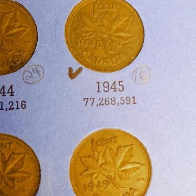 PARTIAL BOOK OF CANADIAN SMALL CENT