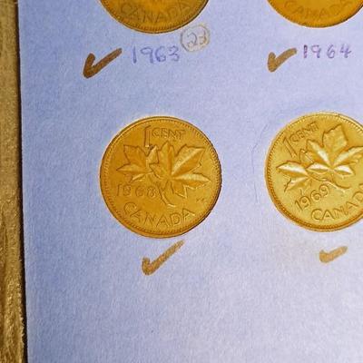 PARTIAL BOOK OF CANADIAN SMALL CENT