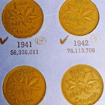 PARTIAL BOOK OF CANADIAN SMALL CENT