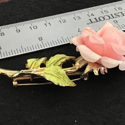 Large Vintage Brooch Rose Brooch