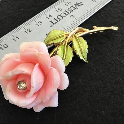 Large Vintage Brooch Rose Brooch