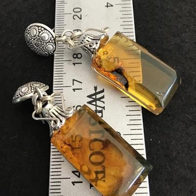 Faux Amber Earrings pretty