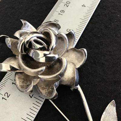 Large Rose Brooch Vintage