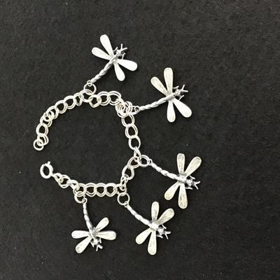 CDI Sterling Silver Dragon Fly Bracelet